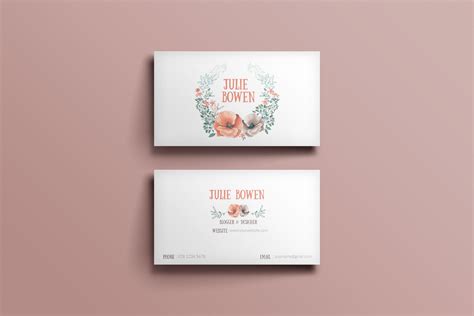 Floral business card template | Business Card Templates ~ Creative Market