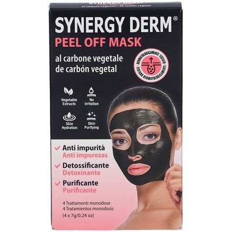 SYNERGY DERM Peel Off Mask Masque au charbon végétal 4x7 g Redcare