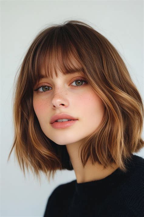 Get Inspired 19 Stunning Shoulder Length Hairstyles With Curtain Bangs