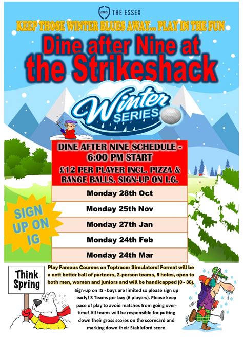 Monday 28th Oct - Dine after Nine at the StrikeShack. :: The Essex Golf