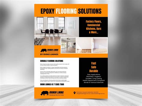 Epoxy Flooring Flyer Diy Editable Canva Template Printable And Social Media Grout Color Colored