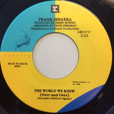 Frank Sinatra Nancy Sinatra And Frank Sinatra The World We Knew Over And Over Somethin