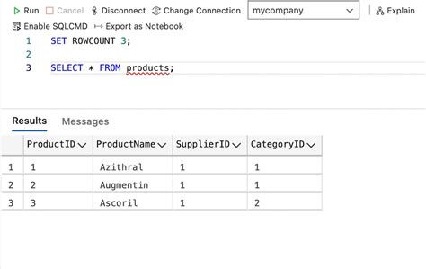 Set Rowcount Function In Sql Server Geeksforgeeks