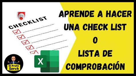 Aprende A Hacer Una Check List O Lista De Comprobacion En Excel Youtube