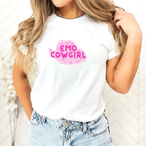 Emo Cowgirl Tshirt Trendy Country Girl Shirt Etsy