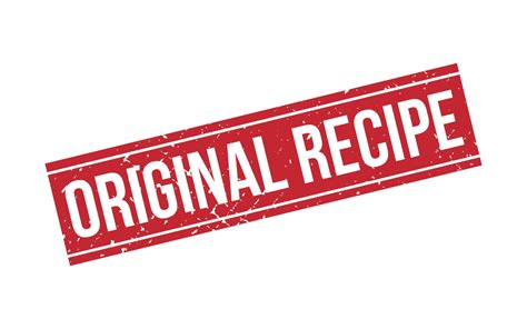 Original Recipe Stamp Seal Vector Illustration 22601222 Vector Art At