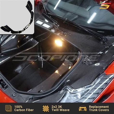 Scopione Carbon Fiber Side Bonnet Trunk Covers For Ferrari Italia