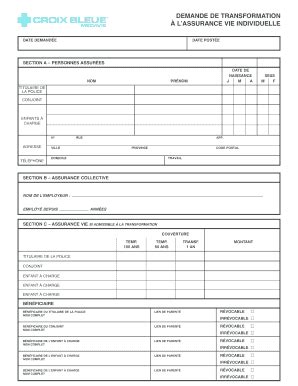 Fillable Online Web Beta Medavie Bluecross Demande De Transformation