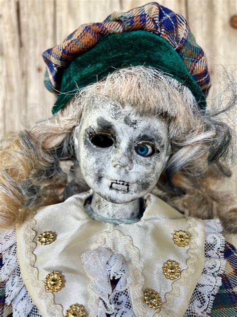 Creepy Horror Doll Shauna Goth Doll Spooky Doll Ooak Haunted Doll