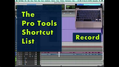 The Pro Tools Shortcut List Record Howtonowtube Youtube