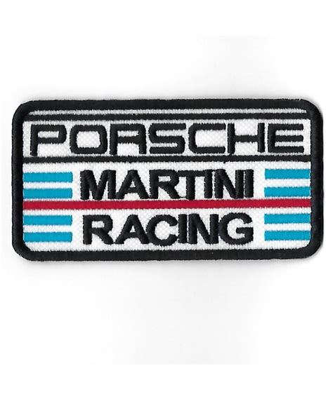 3316 Embroidered Badge Patch Sew On 96mmX51mm PORSCHE MARTINI RACING