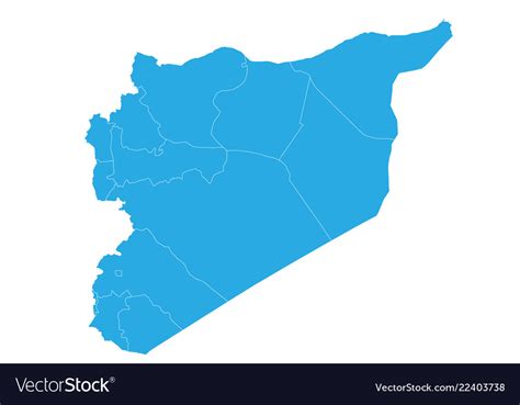 Map Of Syria High Detailed Map Syria Royalty Free Vector