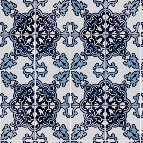 Adesivo De Azulejo Hidr Ulico Portugu S Tons De Azul Elo