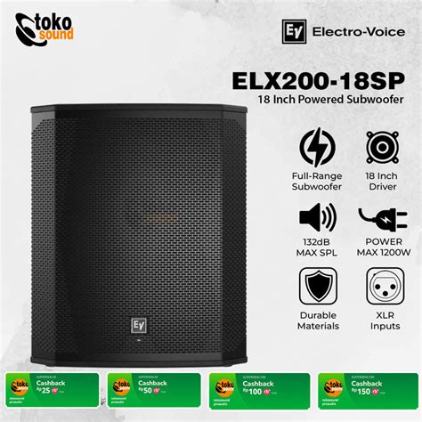 Promo Electro Voice ELX200 18SP ELX200 18SP 18 Inch Powered Subwoofer