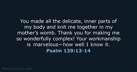 Psalm 139 13 14 Bible Verse NLT DailyVerses Net