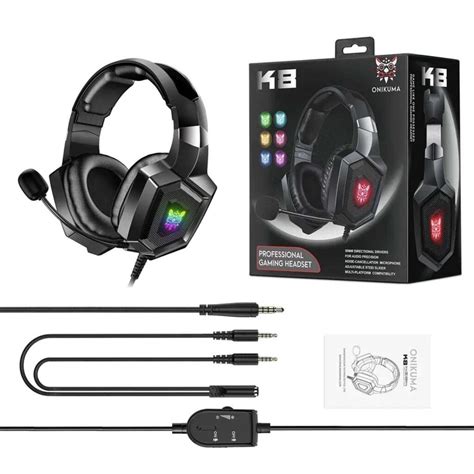 Onikuma K8 RGB Gaming Headphone With Microphone Volume Control