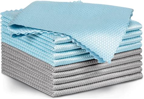 Mrsiga Fish Scale Pattern Cleaning Cloths Reusable Microfiber