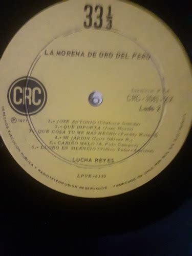 Vinilo Lucha Reyes La Morena De Oro Del Perú Cuotas Sin Interés