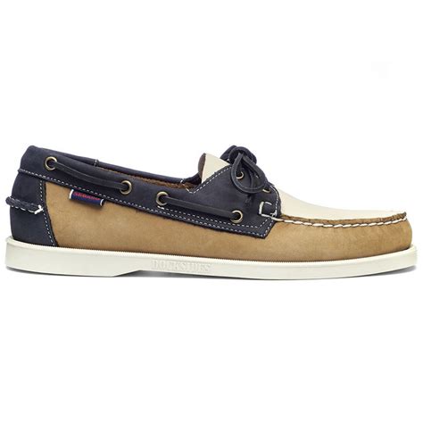 Chaussure Bateau Docksides Portland Archive Beige Bleu Sebago