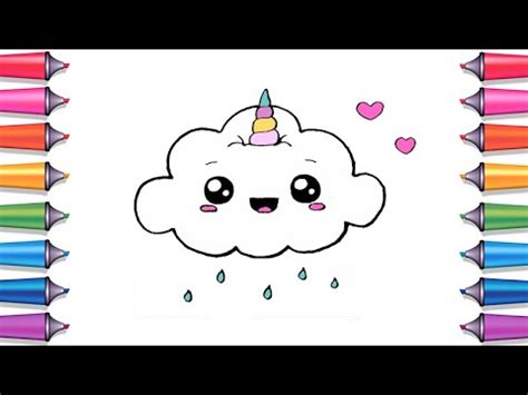 How To Draw A Cute Cloud Step By Step YouTube