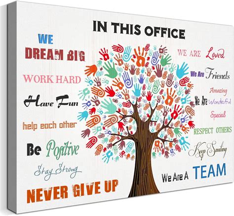 Positive Wall Art For Office Affirmations Quotes Wall Décor Abstract