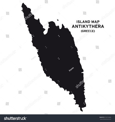 Island map of Antikythera (Greece) - Royalty Free Stock Vector 510316360 - Avopix.com