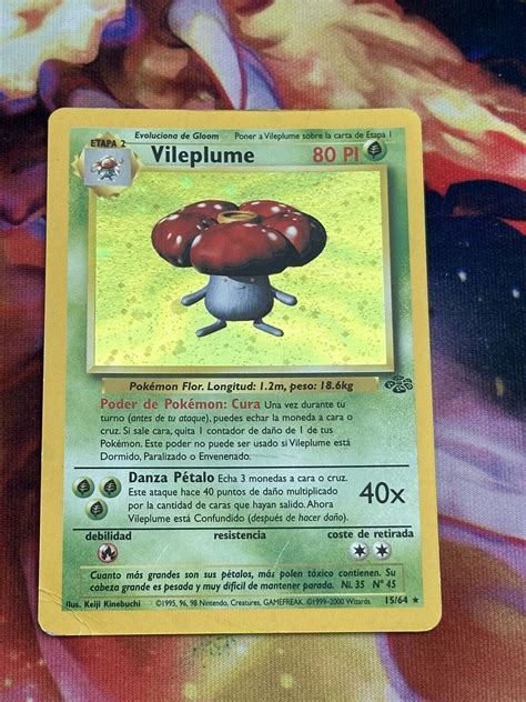 Pok Mon Tcg Vileplume Jungle Holo Unlimited Holo Rare Ebay