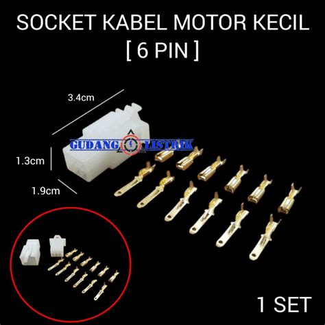 Jual Socket Kabel Motor Socket Skun Scun Connector Cable Pin Kecil