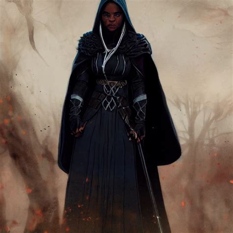 Feyre Archeron Letitia Wright Female Assassin Rogue Midjourney