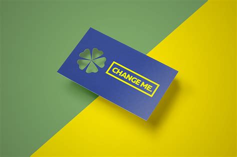 Cutout Business Card PSD Mockup – Free Design Resources