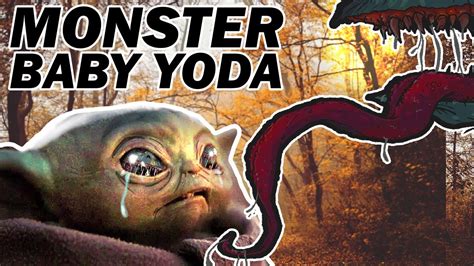 Drawing Adorable Baby Yoda As A Gigantic Scary Monster Youtube