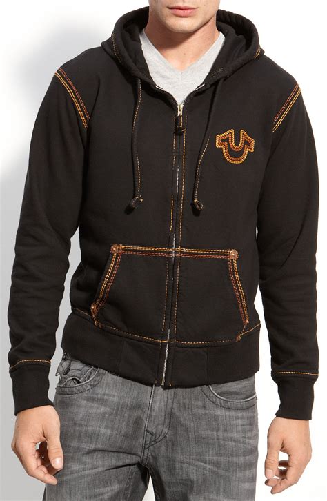 True Religion Overtime Zip Hoodie In Black For Men Lyst