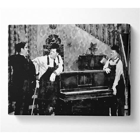 Classicliving Laurel And Hardy Piano Break Wrapped Canvas Art Prints Uk