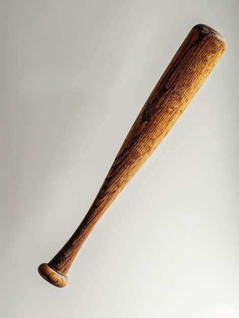 Premium Photo Vintage Wooden Baseball Bat On White Backgroundxa