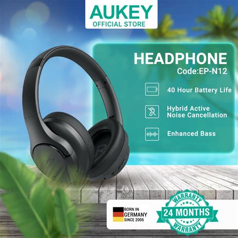 AUKEY EP N12 Hybrid Active Noise Cancelling Headphone Bluetooth