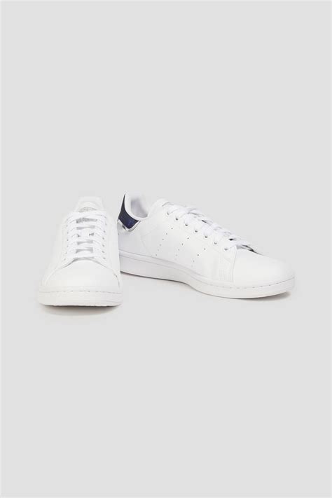 Adidas Originals Stan Smith Perforated Faux Leather Sneakers The Outnet