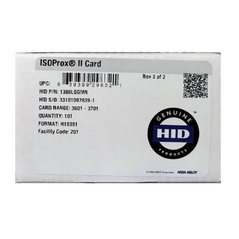 HID Proximity 1386 ISOProx II Card Thin Proxy Staff ID RFID 125 KHz