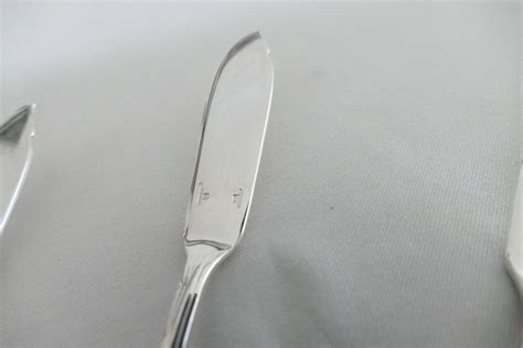 Christofle Pompadour Silver Plated Fish Knives Etsy