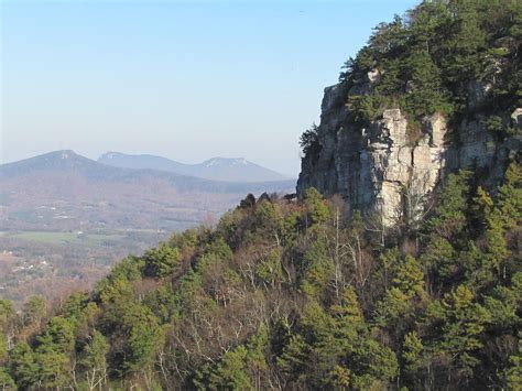 View of Sauratown Mountains from Little Pinnacle Pilot Mountain, The ...