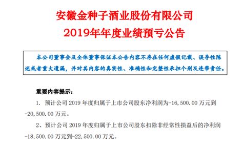 金种子酒全年预亏1 65亿~2 05亿元 2020年元月发生一笔4300元“被执行” 消费 大众新闻网—大众生活报官网