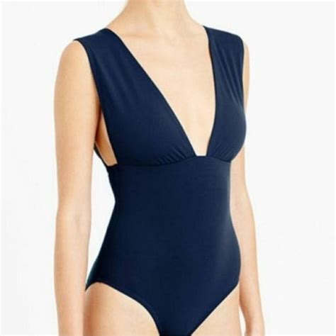 J Crew Swim J Crew Plunge Vneck One Piece Swimsuit Swim Beach