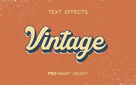 Premium Psd Retro Style Text Effect