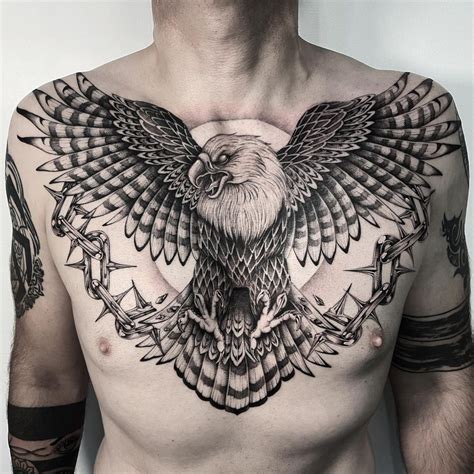 Soaring Eagle Chest Tattoo