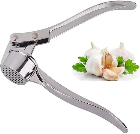 Jsdoin Stainless Steel Garlic Press Professional Kitchen Garlic