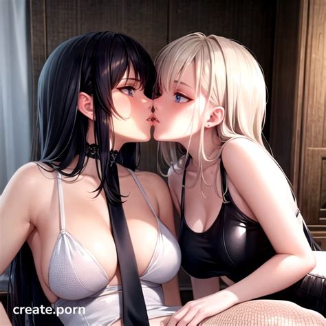 Futanari Fishnets Girls Kissing Ai Porn