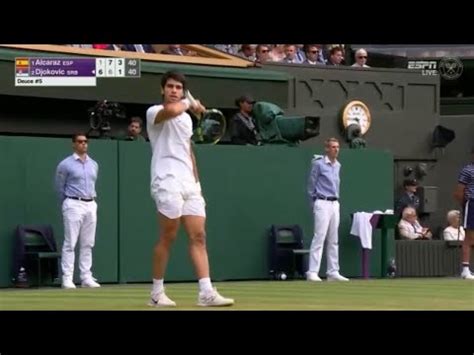 Novak Hits Amazing Forehand Winner Carlos Alcaraz Does The Stanky Leg