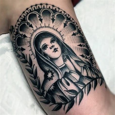 Traditional Virgin Mary Tattoo Designs