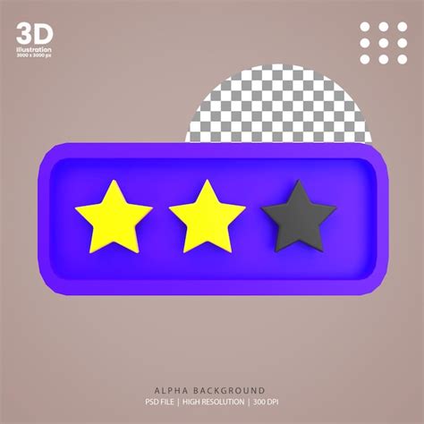 Ilustra O De Duas Estrelas De Classifica O De Renderiza O D Psd