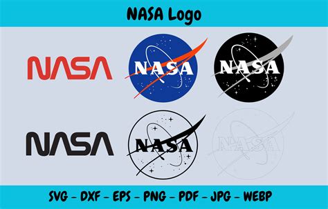 NASA Vector Svg Eps Dxf Png High Res Pdf Webp Cricut Etsy Singapore