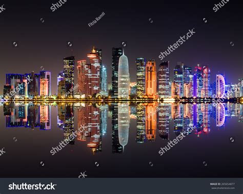 Doha Skyline Night Scene Capital City Stock Photo 265654877 | Shutterstock